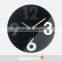 DEHENG black elegant embosed numbers wall clock