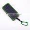 8000 to 10000mah full capacity portable cellphone solar charger for mobile cell phone