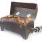 Easily assembled adjustable height portable tool box gas grill