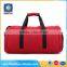 Cylindrical shape waterproof and lightweight red 600D sports travel bag