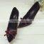 New Fashion Genuine Leather Pointed Toe High Heel Dress Shoes Elegant High Heel Bowknot Fashion Shoes CP6677