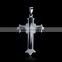 2016 Rellecona silver inlaid black cross design 316L stainless steel pendant necklace