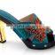 New style fashion design high quality slipper with heel for woman 6 color in stock