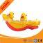 Double seats plastic rocking horse for kids indoor outdoor playground