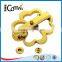 Gold flower shape fashion metal handbag lock