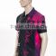 multicolored racing zipper up sublimated polo shirts