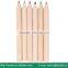 3.5" wooden rainbow pencil with logo 6pcs natural colour pencil set