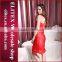 2015 Unique Style wholesale hot fashion lace girl dress red nightwear