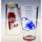 16 oz transparent beer and juice glass cup with decal