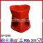 custom design kitchen craft heart shape red mini ceramic cheese chocolate fondue set
