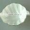 Low price Leaf-shaped suprastriate white ceramic dinner dish for wholesale,high quality restaurant serving dishes.