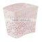 Pink Arc-shaped Metal Punched Pen Ruler Pencil Holder