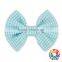 Grosgrain boutique hair bow Seersucker gingham hair bows for girls boutique