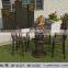 Popular wholesale outdoor rattan/wicker bar stand and chairs furniture set