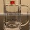 Custom design 350ml Glass beer cup with handle