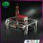 European Style Acrylic Furniture Coffee Table Plexiglass End Table With Clear Lucite Legs