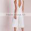 hot sale adult white double layer cut out jumpsuit low price