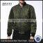 MGOO High Quality Green Nylon Bomber Jackets Custom Long Sleeves Ruffles Padded Cotton Winter Mens Tops