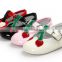 cherry design PU baby shoes, cherry baby girl shoes