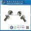 Taiwan Philip Pan Head Soft Machine Screw With Header Point SEMS With Double Washer External Tooth Washer and Flat Washer