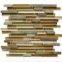 Crystal glass mix rusting slate mosaic tiles