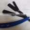 Barbers shaving razors with black blade with blue handle