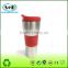 Fashion stainless steel travel coffee thermo mug with silicon ring ,stainless steel tumbler with silicone band, sleeve