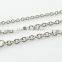 Stainless Steel Cable Chain Necklace O Type Crossed Link Vertical Steel Chain Necklace for Pendant