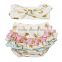 Gold dot ruffle bloomers wholesale children's boutique clothing ruffle bloomers with headband