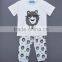 2017 Bear Cartoon Pattern Baby Boy Clothing Set Baby Clothes