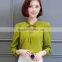 2016 Latest Women Blouses and Tops Designs Chiffon Slim Tops,Custom Autumn Clothes Chiffon Long Sleeve Tops for Women