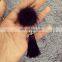 Hand made real mink fur brooch with tassel wholesale factory price
