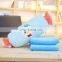 Most popular customized pillow 2 in 1 pillow blanket candy shaped pillow toy blanket that folds into pillow