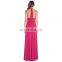 Fashion Deep V Neck Backless Maxi Long Dress chiffon red Sexy Dresses Women's Evening Dress for Wholesale