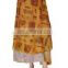 Silk Sari Patchwork double layered and reversible wrap-skirt Magic Indian Around skirts dress beach wear Wraparound