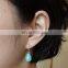 Ear Hook with Long Corkscrew Peg for Half Drilled Drops and Pearls Earrings