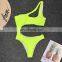 Sexy bikini 2019 One shoulder Swimwear women Cut Out Bathing Suits monokini Women bikinis Summer swimsuit one piece Beach