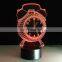 Alarm Clock 3D Night Lamp Standing Touch Lamp For Christmas Baby Home Decor LED Night Light