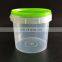Hot sale Printing&Packaging pp clear round plastic bucket with lid and handle