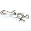 Men's Cufflinks New Gradienter Silver Yellow Cuff Lins for Shirt 24mm CL-020