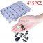 18 Kinds Mixed 415pcs Auto Fastener Car Universal Bumper Fixed Clamp Push Type Clip For Automobile Series Fastener