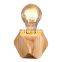 Tonghua Vintage Wood Filament Light with Bulb Holder E26 E27 Retro Bedroom Table Lamp