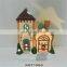 custom miniature christmas xmas porcelain ceramic led light model village house figurines decoration