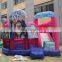 Colorful fun house soft kids game jumping bed inflatable bouncy castle for amusement park