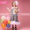 Dancing Stylish Baby Girls Casual Long Feather Grey Dress for Cheap Party Wholesale