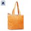 Anthracite Fittings Unique Pattern Wholesale Cotton Lining Material Women Genuine Leather Shopper Bag