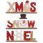 Wooden Christmas Decorations Xmas Snow Noel Letter Table Ornaments Merry Christmas Party Decor For Home 2023 Navidad Gifts