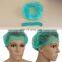 Good quality blue disposable bouffant head mob cap  OEM accepted colorful