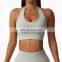 Fashionable sports top halter elastic customized sports bras high quality sexy sport bras ladies yoga bras