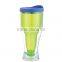 BPA Free plastic double wall freezer beer mug